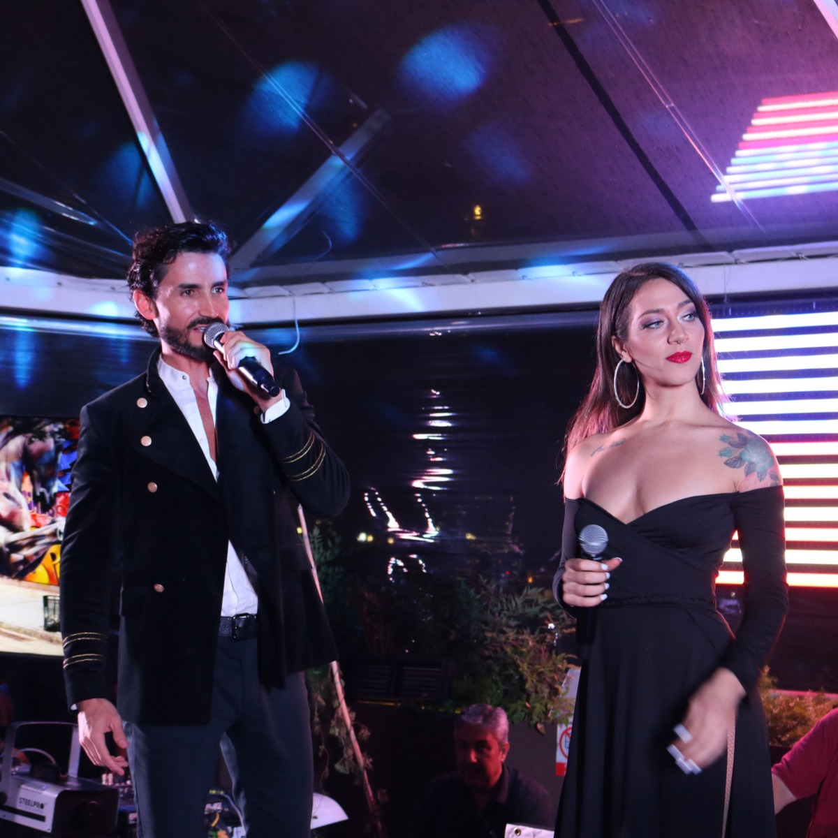Sergio Muñiz y Lara Regina en el evento de Brand USA.