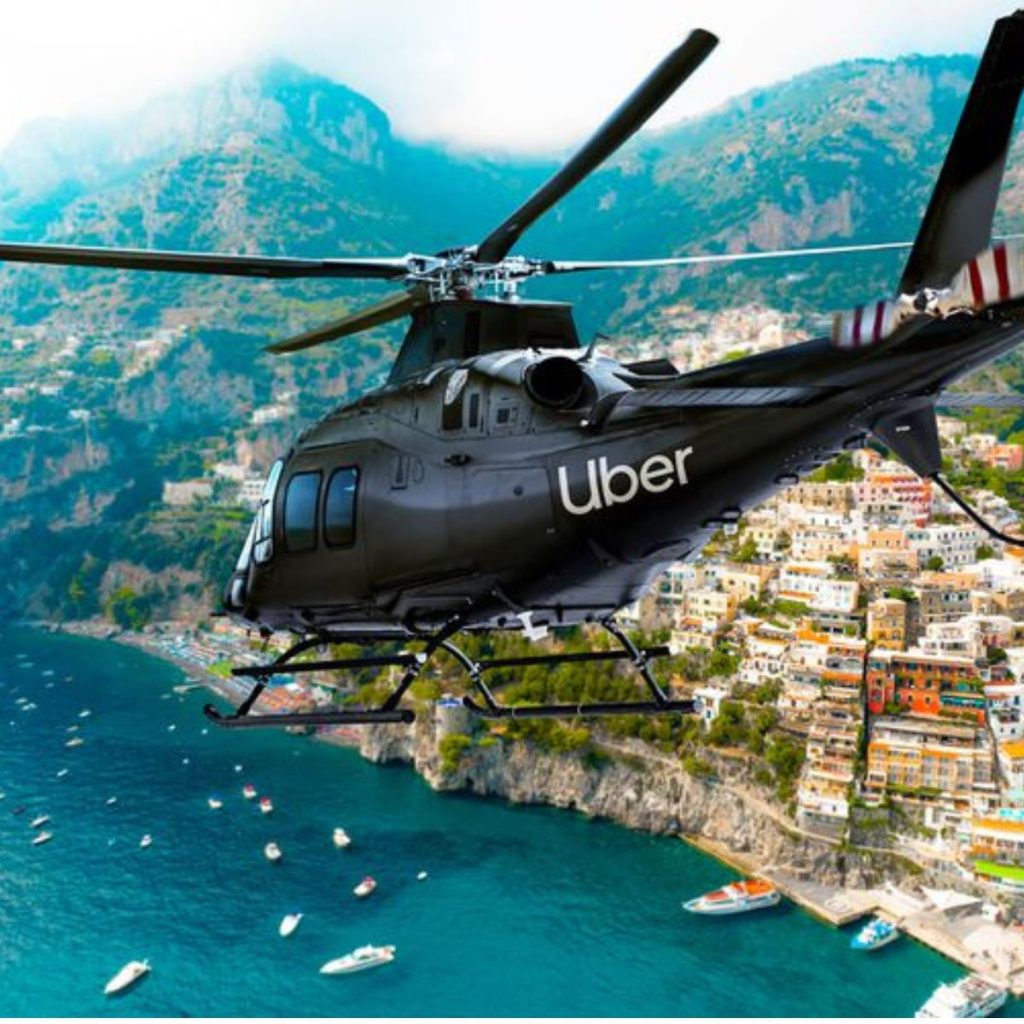 Uber Copter en la Costa Amalfitana.